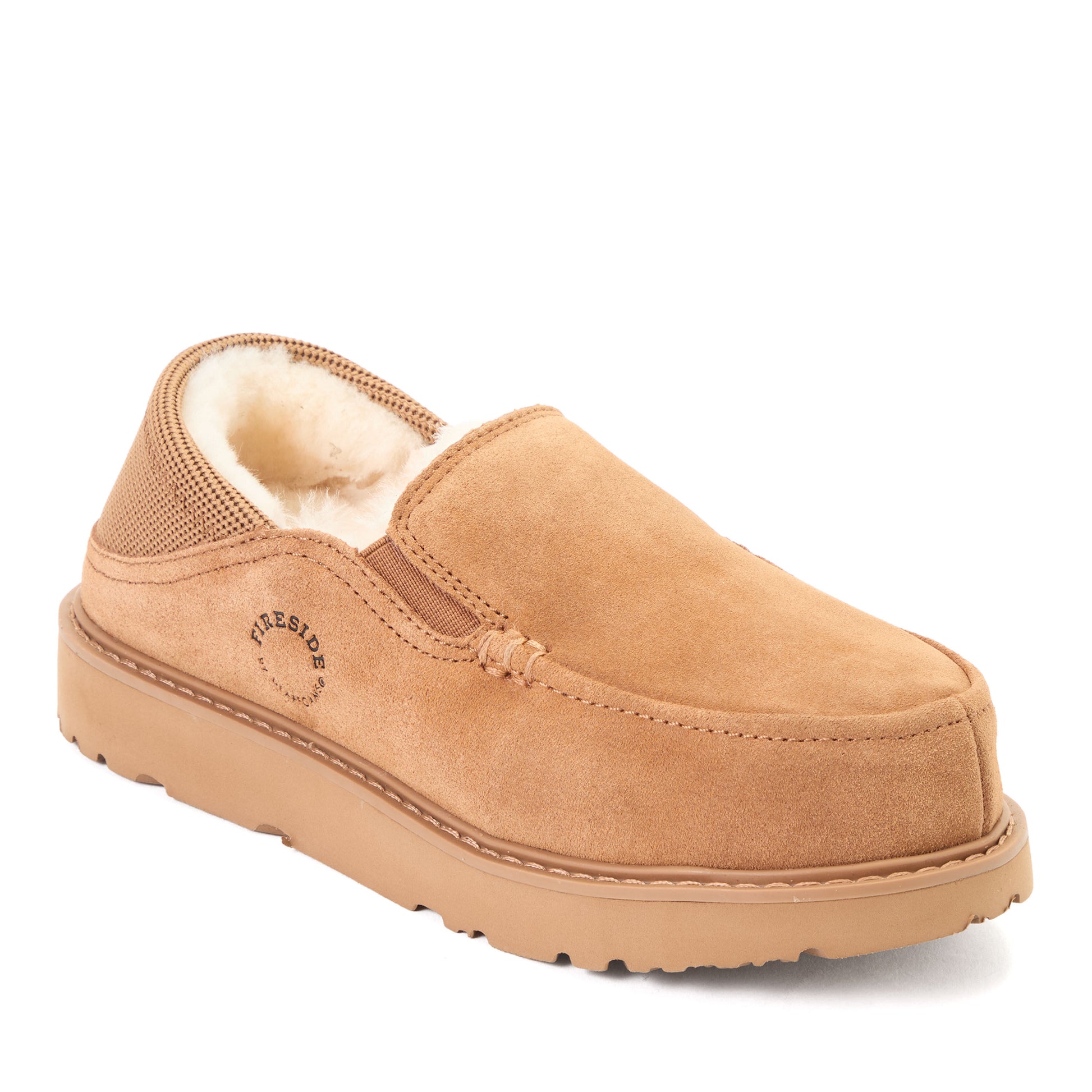 Women's Fireside by Dearfoams Suede Sport Knit Loafer - Water Resistant | Dearfoams