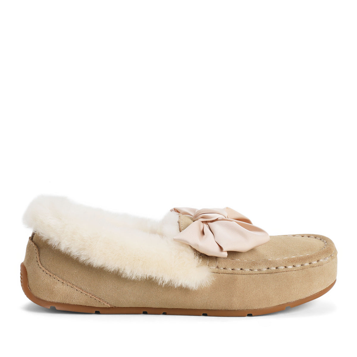 Women's Mel Dream Bow Genuine Shearling Moccasin | Dearfoams