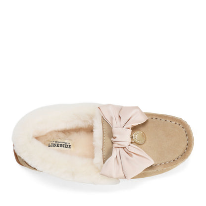 Women's Mel Dream Bow Genuine Shearling Moccasin | Dearfoams