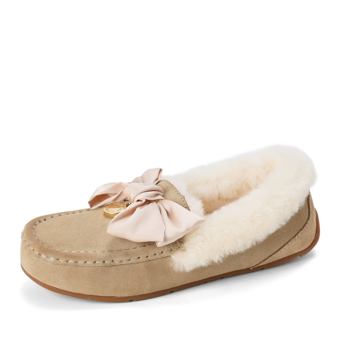 Women's Mel Dream Bow Genuine Shearling Moccasin | Dearfoams