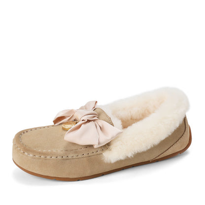 Women's Mel Dream Bow Genuine Shearling Moccasin | Dearfoams