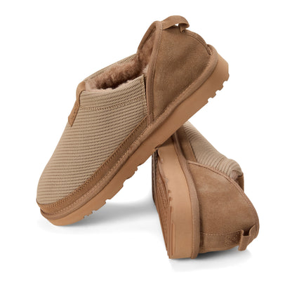 Women's Fireside by Dearfoams Sport Knit And Suede Slip On Shoetie - Water Repellent | Dearfoams