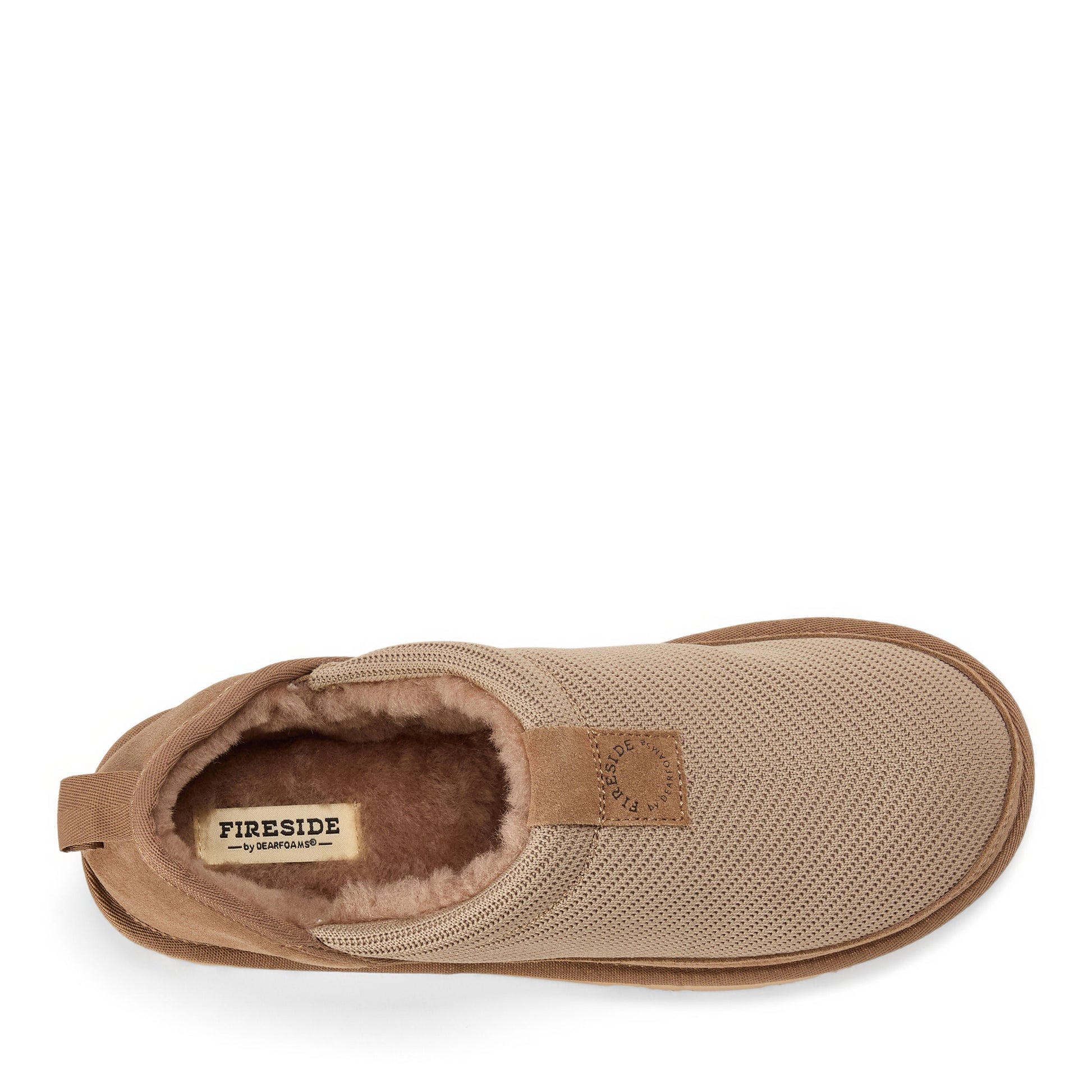 Women's Fireside by Dearfoams Sport Knit And Suede Slip On Shoetie - Water Repellent | Dearfoams