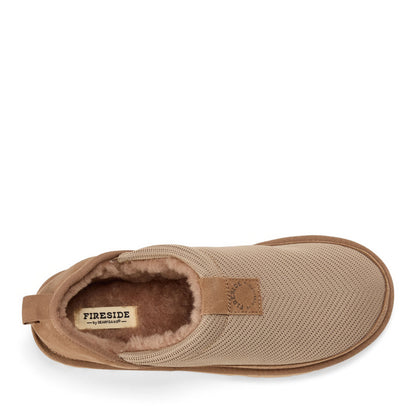 Women's Fireside by Dearfoams Sport Knit And Suede Slip On Shoetie - Water Repellent | Dearfoams