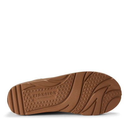 Women's Fireside by Dearfoams Sport Knit And Suede Slip On Shoetie - Water Repellent | Dearfoams