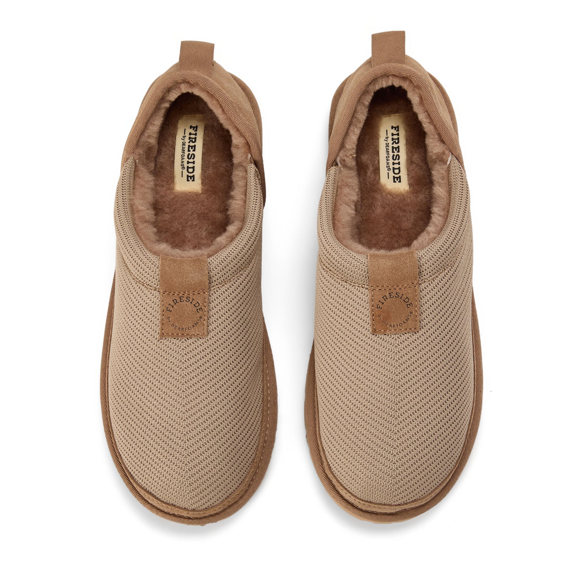 Women's Fireside by Dearfoams Sport Knit And Suede Slip On Shoetie - Water Repellent | Dearfoams