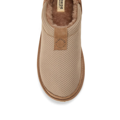 Women's Fireside by Dearfoams Sport Knit And Suede Slip On Shoetie - Water Repellent | Dearfoams