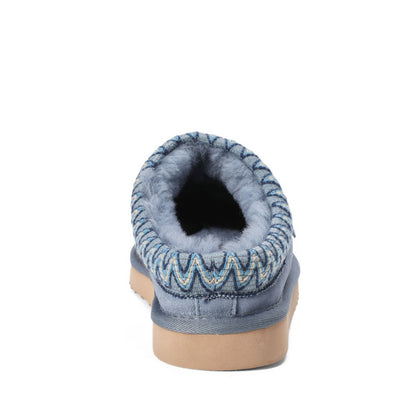 Women's Fireside by Dearfoams Greta Genuine Shearling Clog With Taping - Water Resistant | Dearfoams