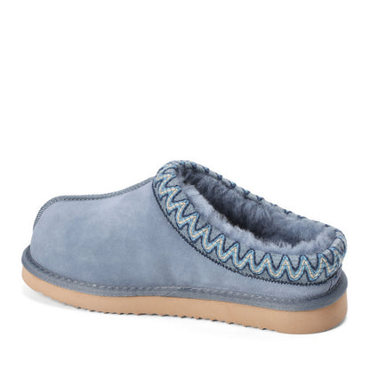 Women's Fireside by Dearfoams Greta Genuine Shearling Clog With Taping - Water Resistant | Dearfoams
