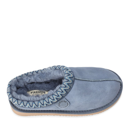 Women's Fireside by Dearfoams Greta Genuine Shearling Clog With Taping - Water Resistant | Dearfoams