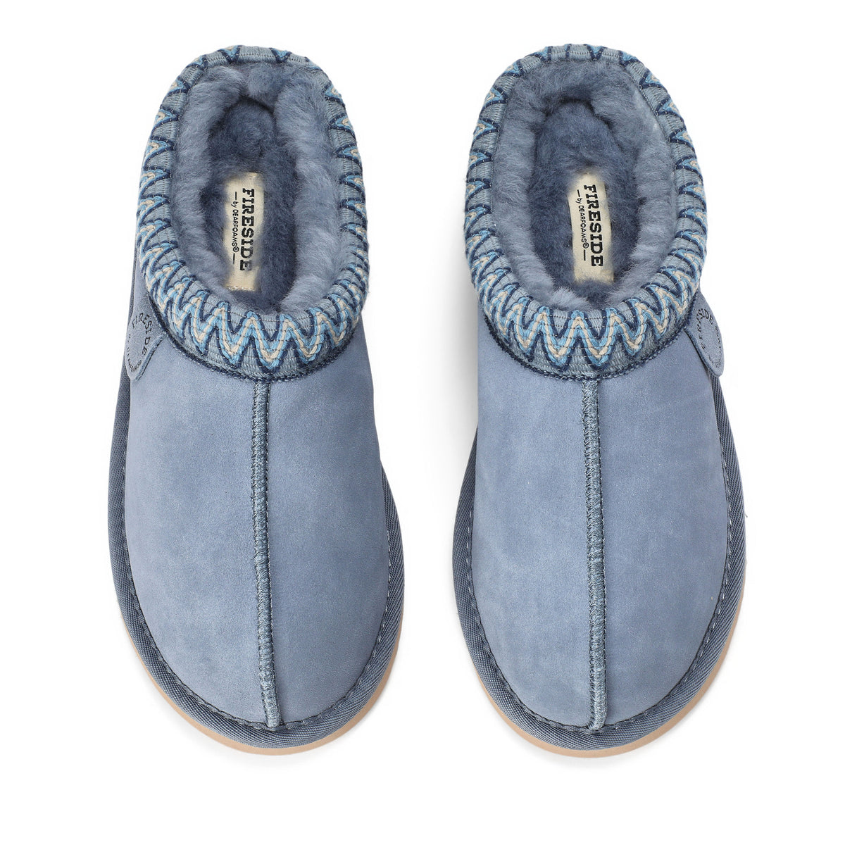 Women's Fireside by Dearfoams Greta Genuine Shearling Clog With Taping - Water Resistant | Dearfoams