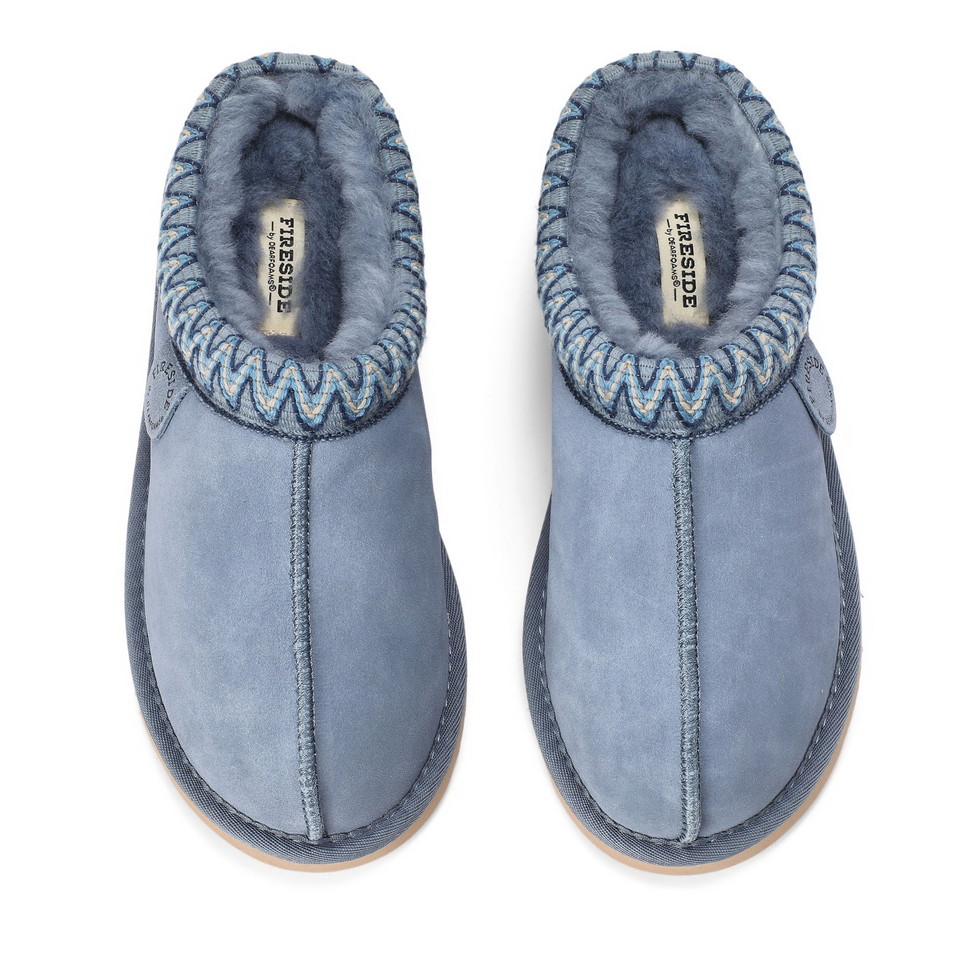Women's Fireside by Dearfoams Greta Genuine Shearling Clog With Taping - Water Resistant | Dearfoams