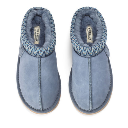 Women's Fireside by Dearfoams Greta Genuine Shearling Clog With Taping - Water Resistant | Dearfoams