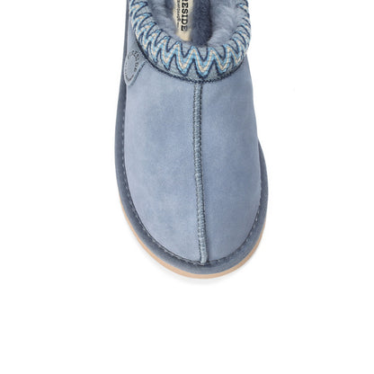 Women's Fireside by Dearfoams Greta Genuine Shearling Clog With Taping - Water Resistant | Dearfoams
