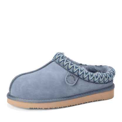 Women's Fireside by Dearfoams Greta Genuine Shearling Clog With Taping - Water Resistant | Dearfoams