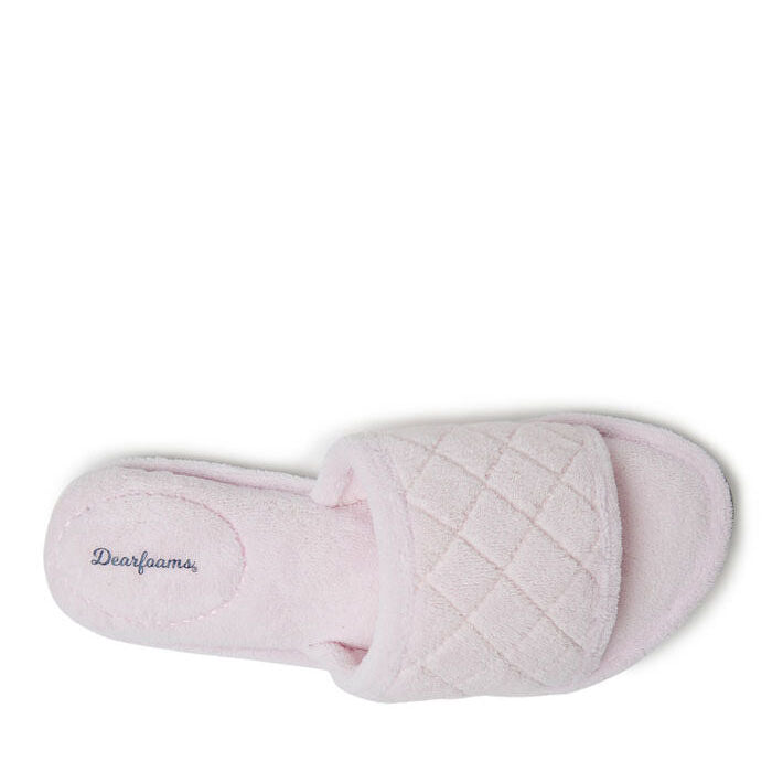 Women's Beatrice Microfiber Terry Slide with Quilted Vamp | Dearfoams