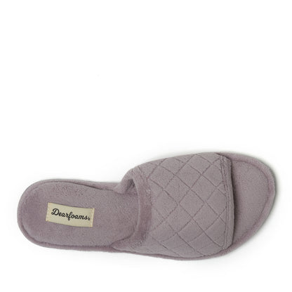 Women's Beatrice Microfiber Terry Slide with Quilted Vamp | Dearfoams