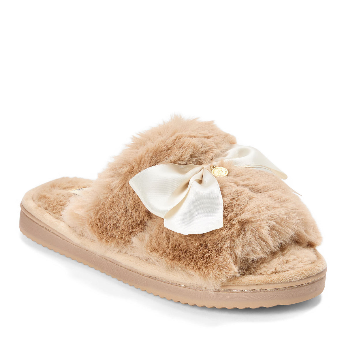 Women's Bianca Pile Slide With Bow | Dearfoams