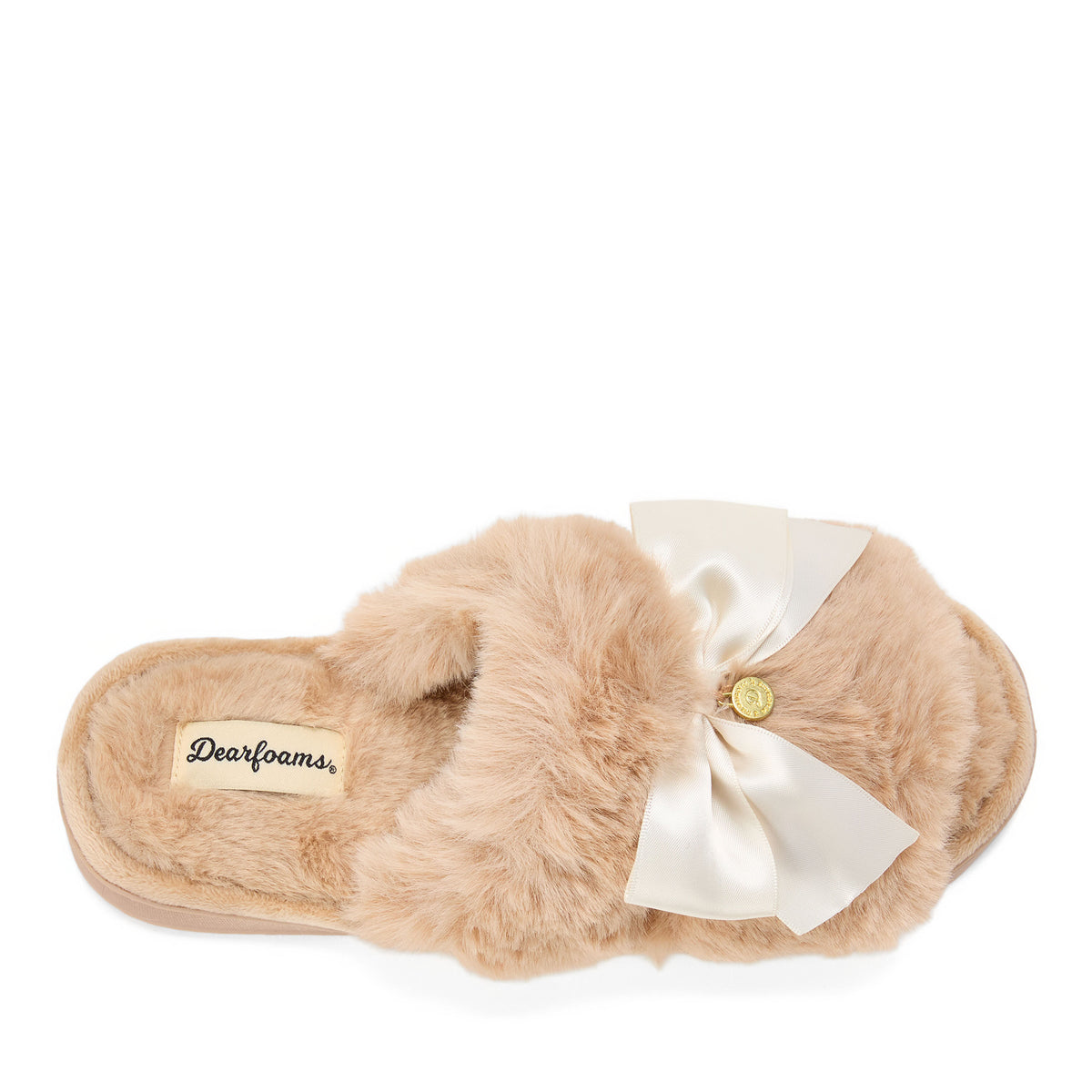 Women's Bianca Pile Slide With Bow | Dearfoams