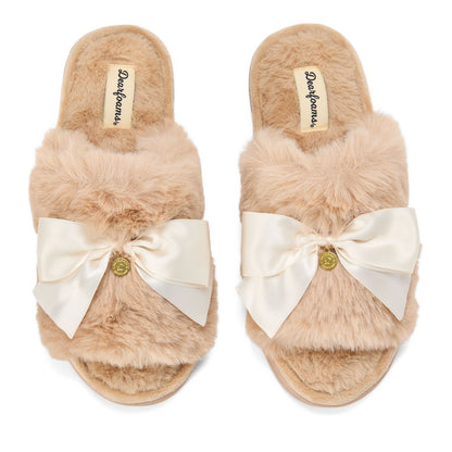 Women's Bianca Pile Slide With Bow | Dearfoams