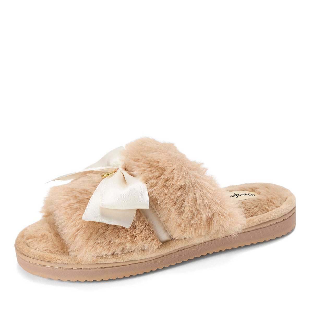 Women's Bianca Pile Slide With Bow | Dearfoams