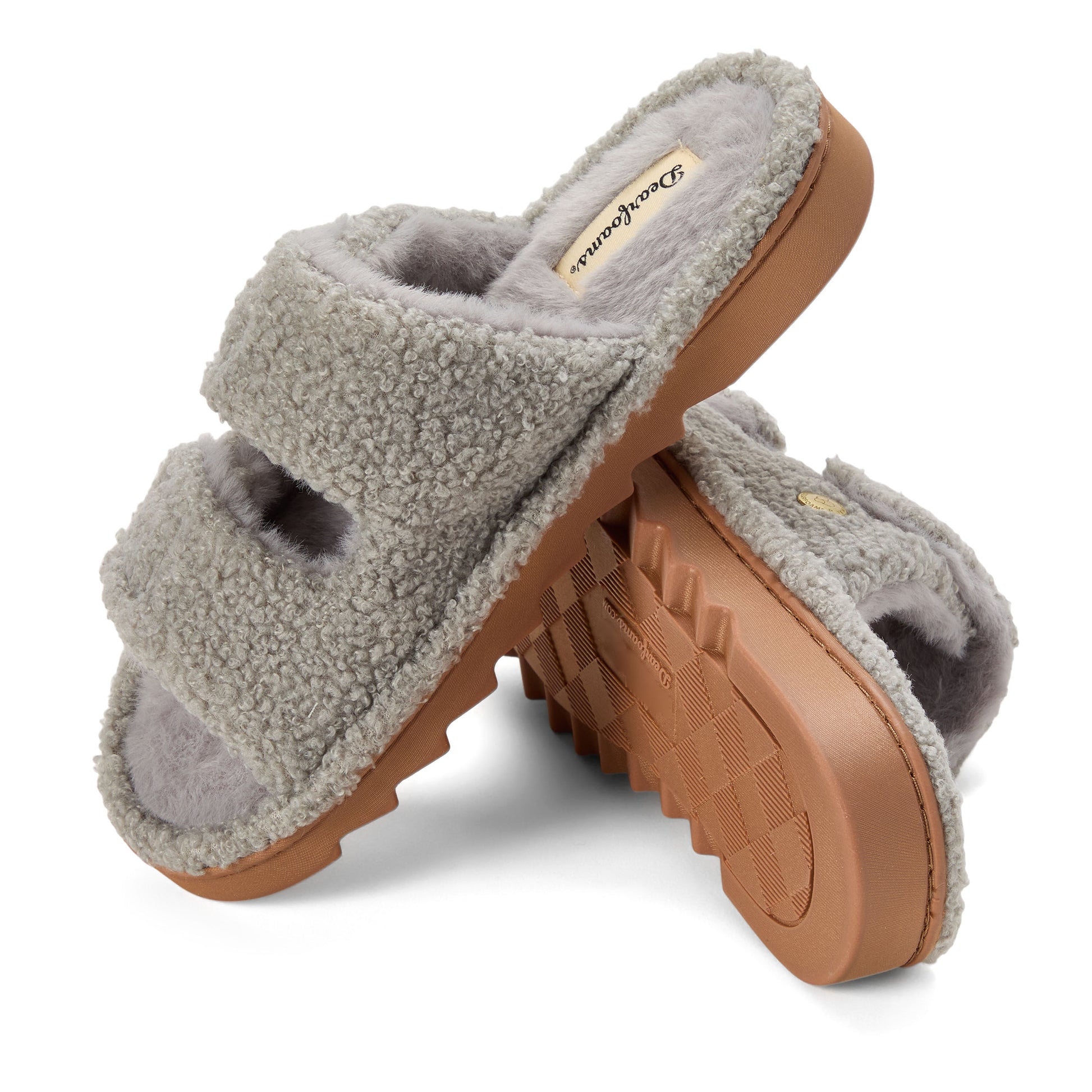 Women's Regina Teddy Double Band Slide | Dearfoams