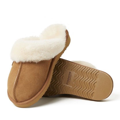 Women's Fireside by Dearfoams Sydney Genuine Shearling Scuff Slipper | Dearfoams