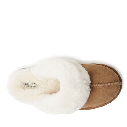 Women's Fireside by Dearfoams Sydney Genuine Shearling Scuff Slipper | Dearfoams