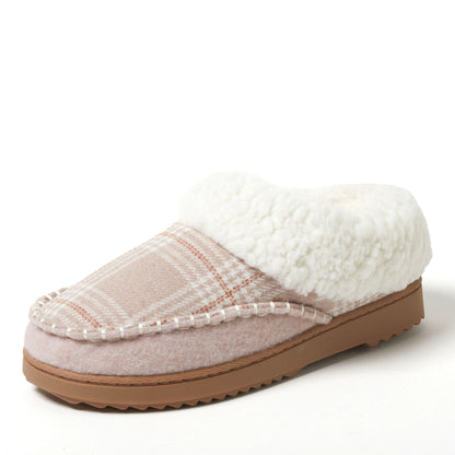 Women's Nyla Felted And Plaid Moc Toe Clog | Dearfoams
