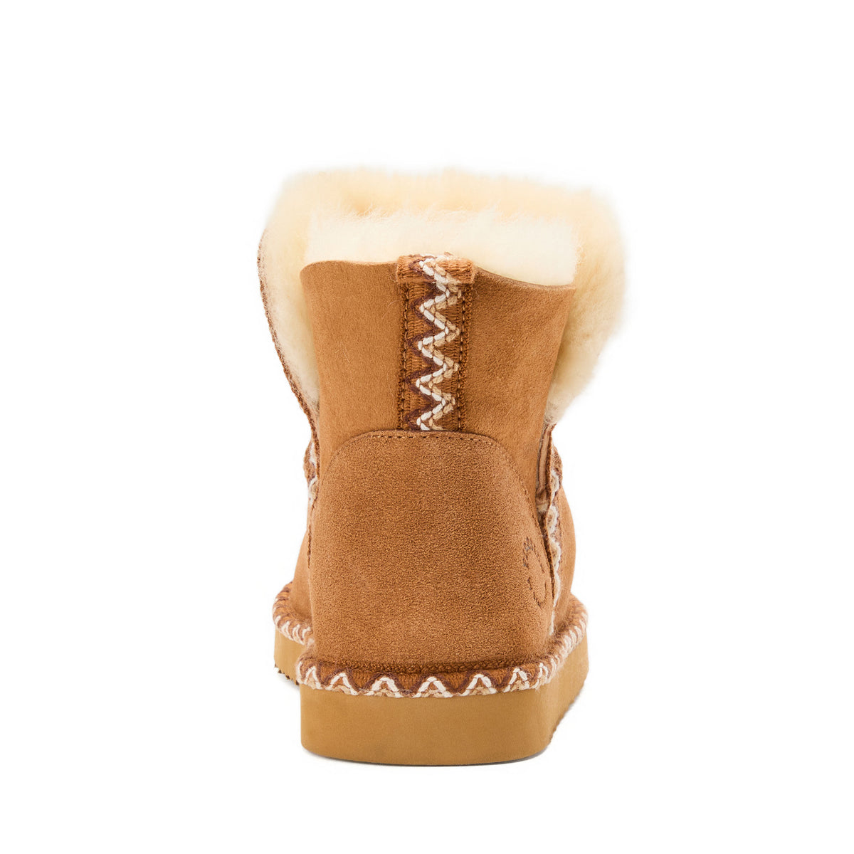 Women's Fireside by Dearfoams Perth Genuine Shearling Fold Down Bootie With Taping | Dearfoams