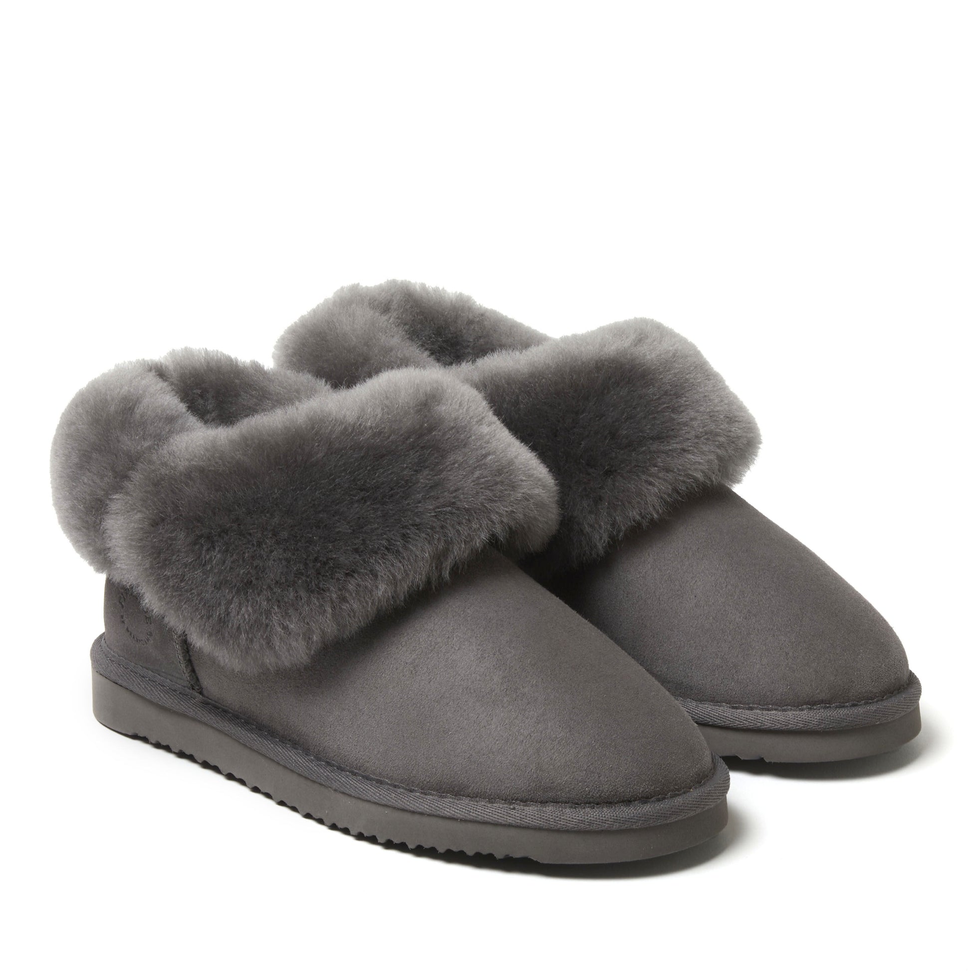 Women's Fireside by Dearfoams Perth Genuine Shearling Foldover Boot Slipper | Dearfoams
