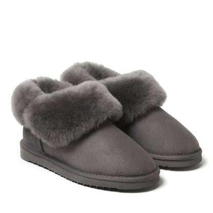 Women's Fireside by Dearfoams Perth Genuine Shearling Foldover Boot Slipper | Dearfoams