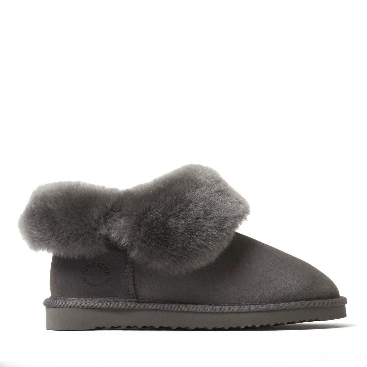 Women's Fireside by Dearfoams Perth Genuine Shearling Foldover Boot Slipper | Dearfoams