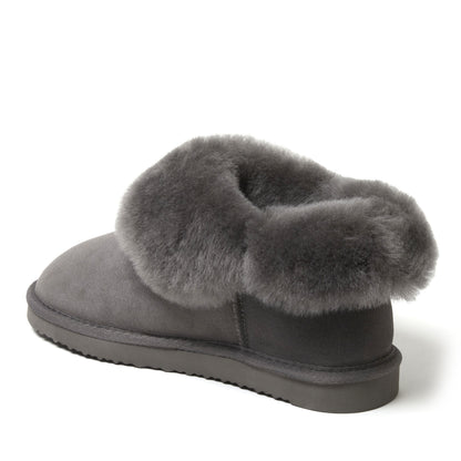 Women's Fireside by Dearfoams Perth Genuine Shearling Foldover Boot Slipper | Dearfoams