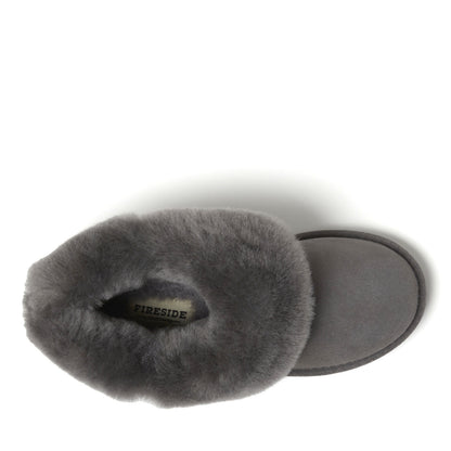 Women's Fireside by Dearfoams Perth Genuine Shearling Foldover Boot Slipper | Dearfoams