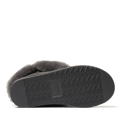 Women's Fireside by Dearfoams Perth Genuine Shearling Foldover Boot Slipper | Dearfoams