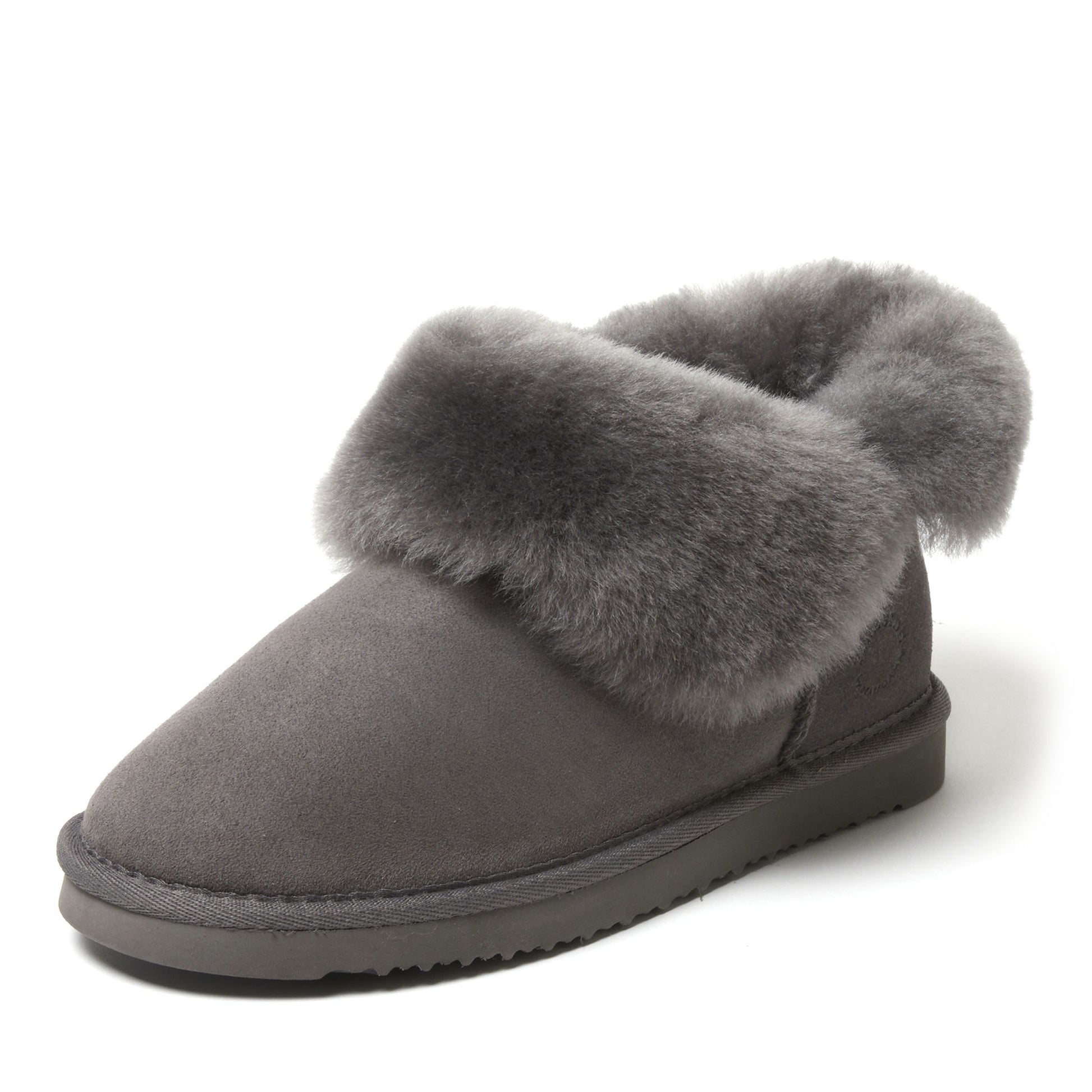 Women's Fireside by Dearfoams Perth Genuine Shearling Foldover Boot Slipper | Dearfoams