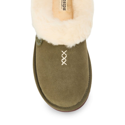 Women's Fireside by Dearfoams Adelaide Genuine Shearling Clog Slipper - Water Resistant | Dearfoams