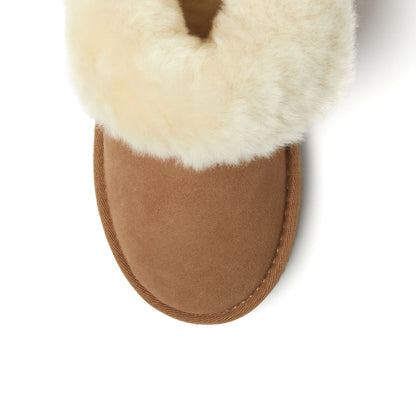 Women's Fireside by Dearfoams Perth Genuine Shearling Foldover Boot Slipper | Dearfoams