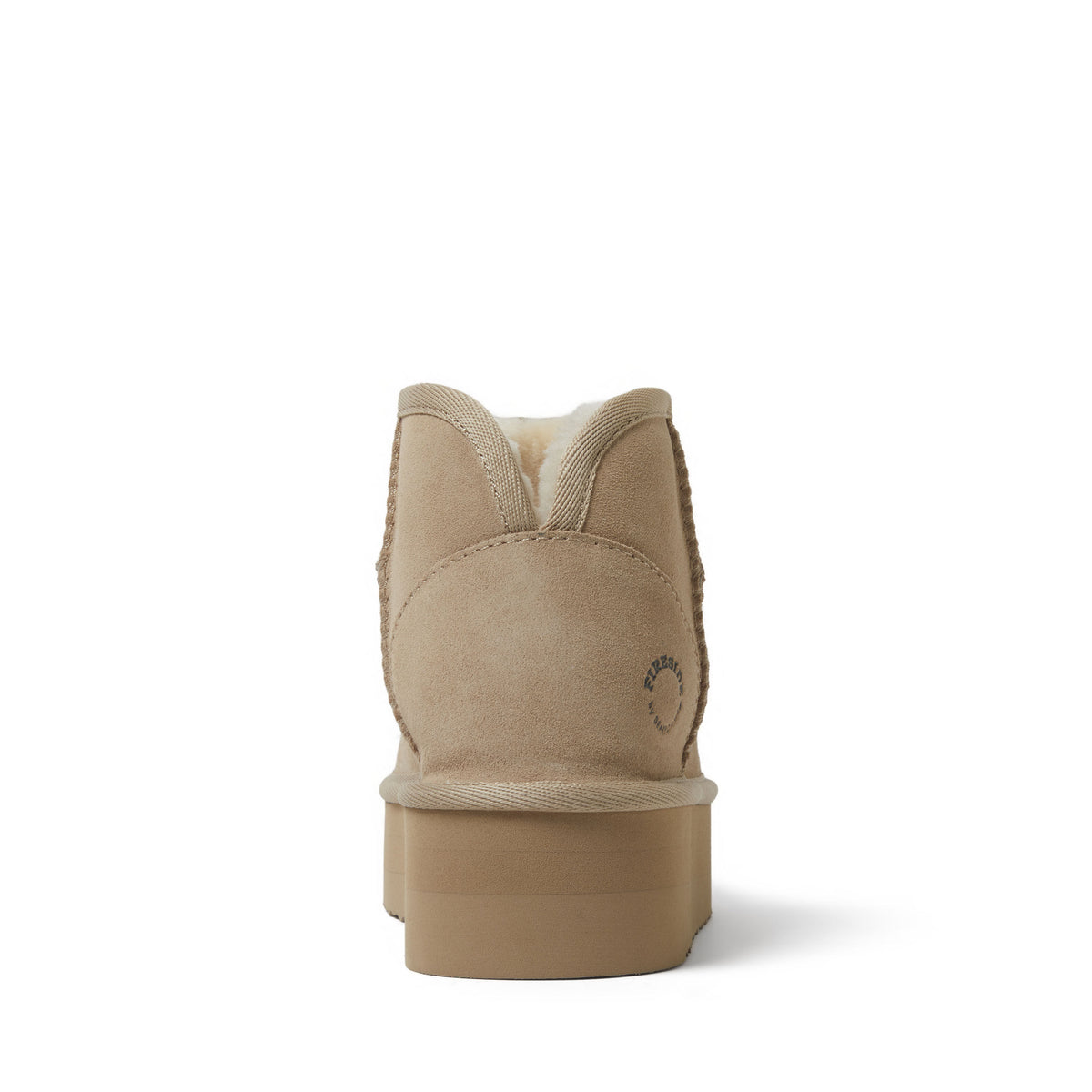 Women's Fireside by Dearfoams Kingston Genuine Shearling Platform Bootie | Dearfoams