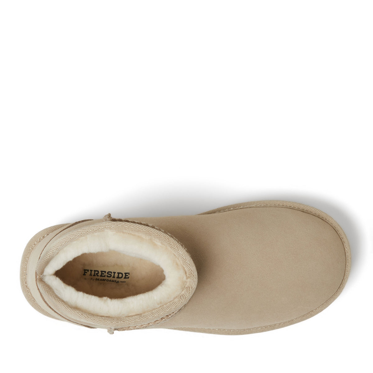 Women's Fireside by Dearfoams Kingston Genuine Shearling Platform Bootie | Dearfoams