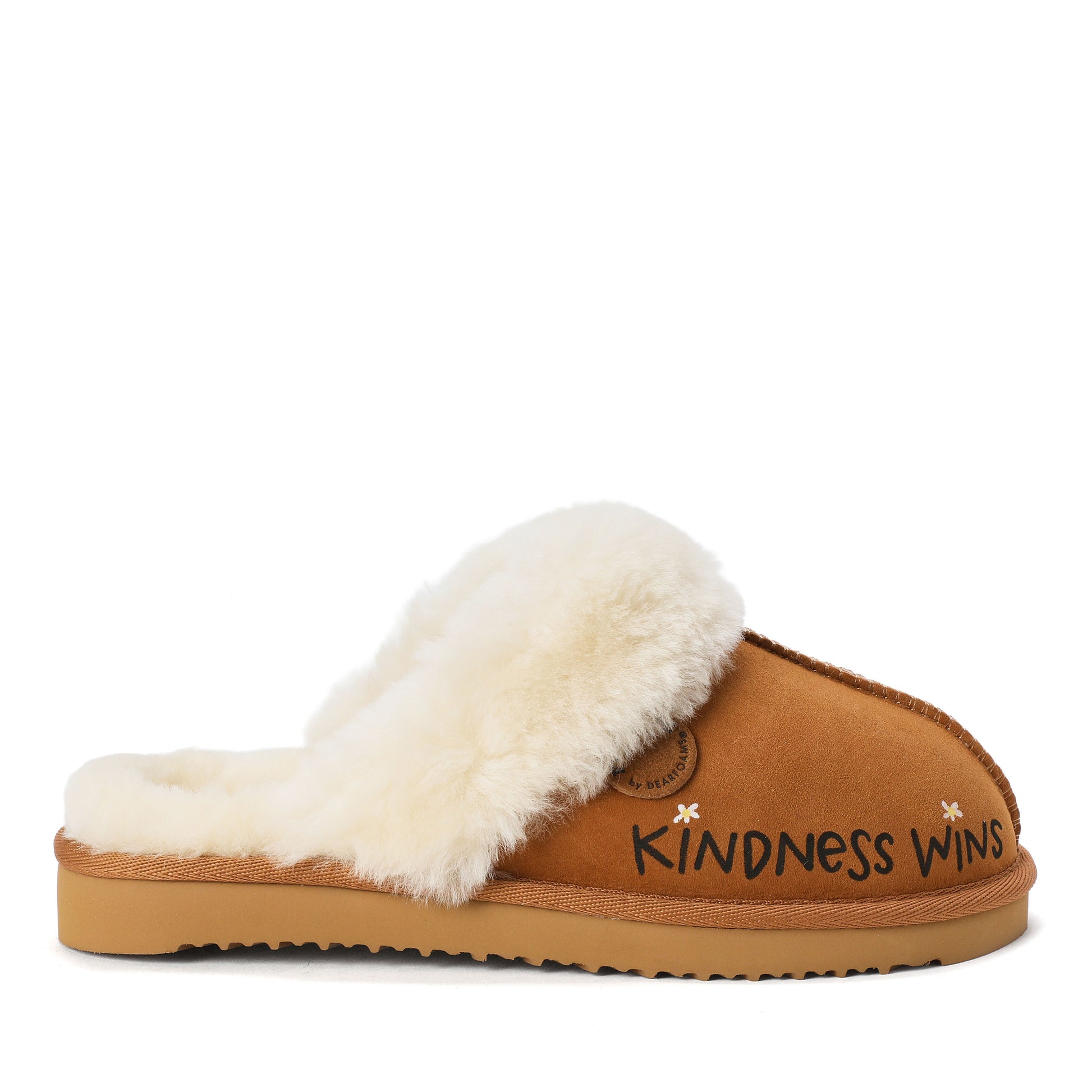 Women's Fireside by Dearfoams Limited Edition "Kindness Wins" Sydney Shearling Scuff | Dearfoams