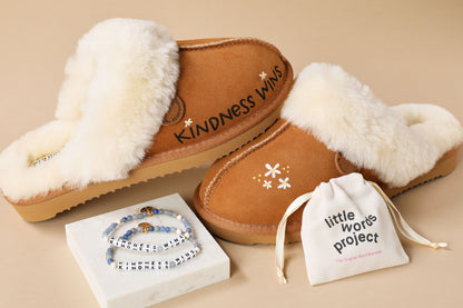 Women's Fireside by Dearfoams Limited Edition "Kindness Wins" Sydney Shearling Scuff | Dearfoams