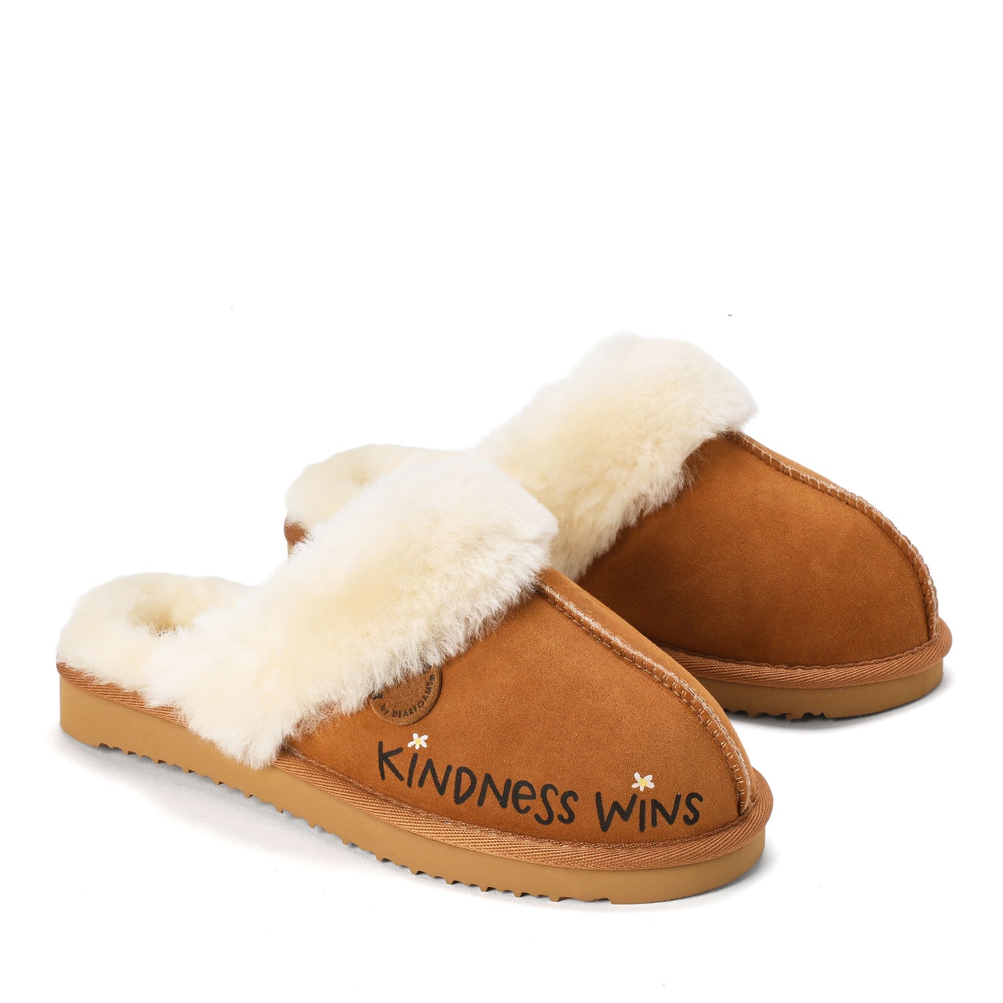 Women's Fireside by Dearfoams Limited Edition "Kindness Wins" Sydney Shearling Scuff | Dearfoams
