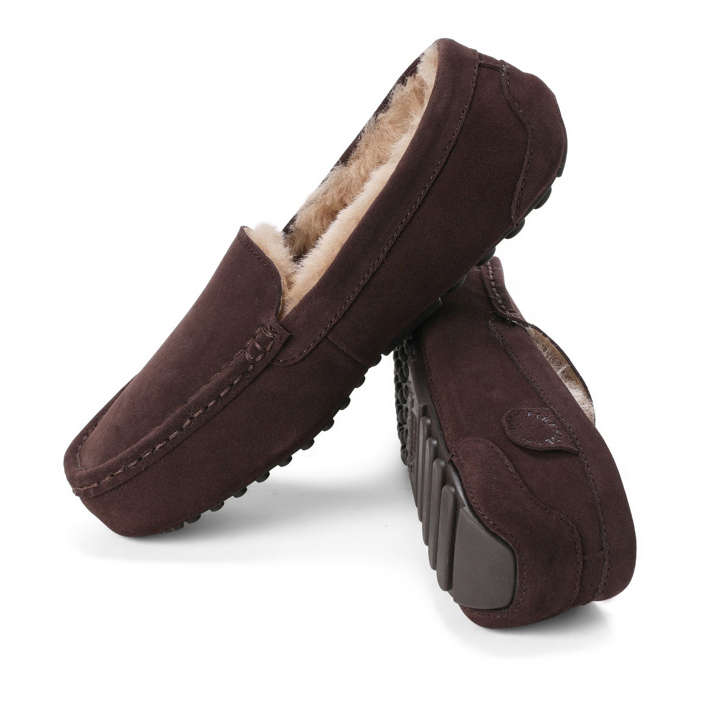Women's Fireside by Dearfoams Mel Genuine Shearling Moccasin | Dearfoams