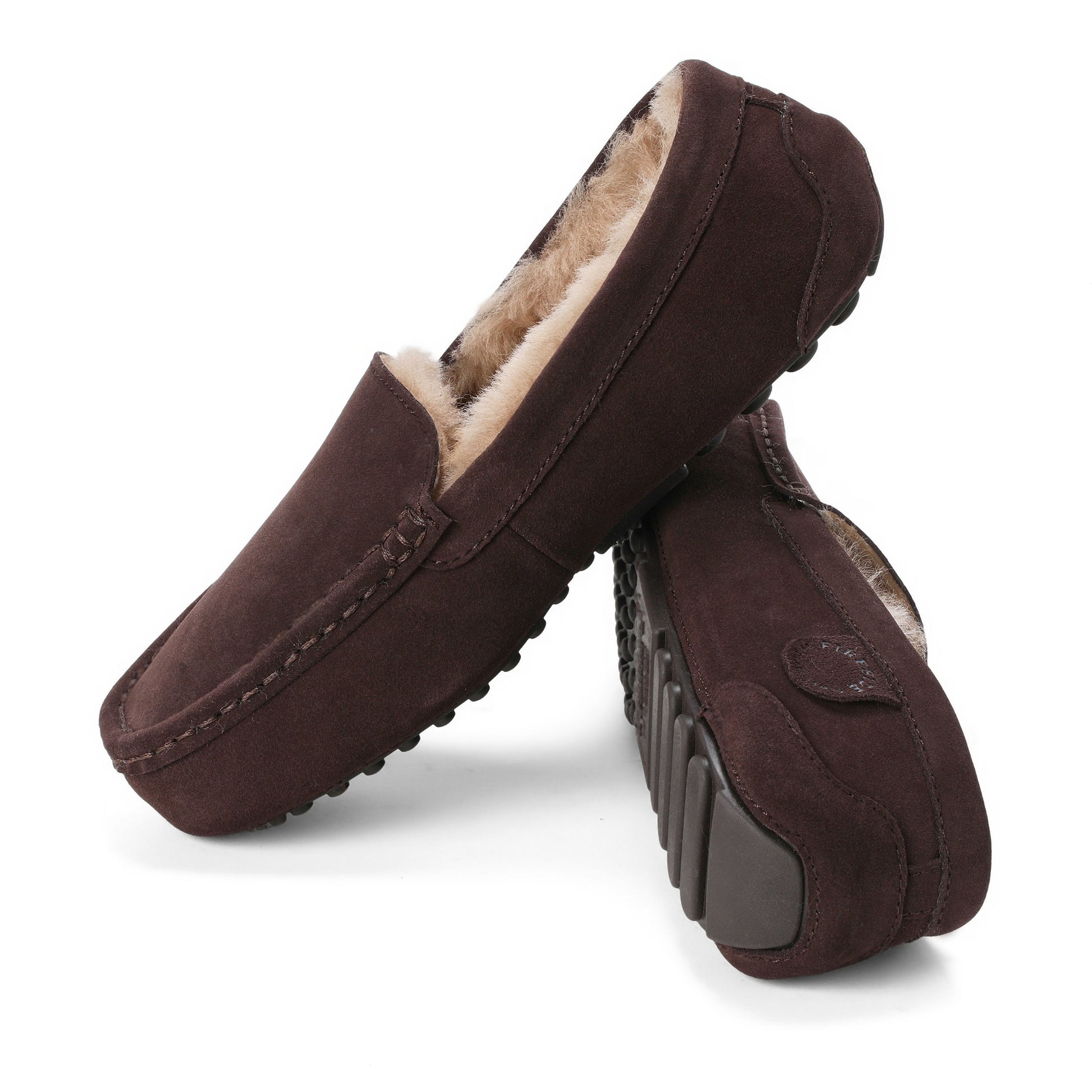 Women's Fireside by Dearfoams Mel Genuine Shearling Moccasin | Dearfoams