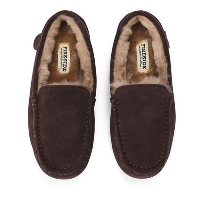 Women's Fireside by Dearfoams Mel Genuine Shearling Moccasin | Dearfoams
