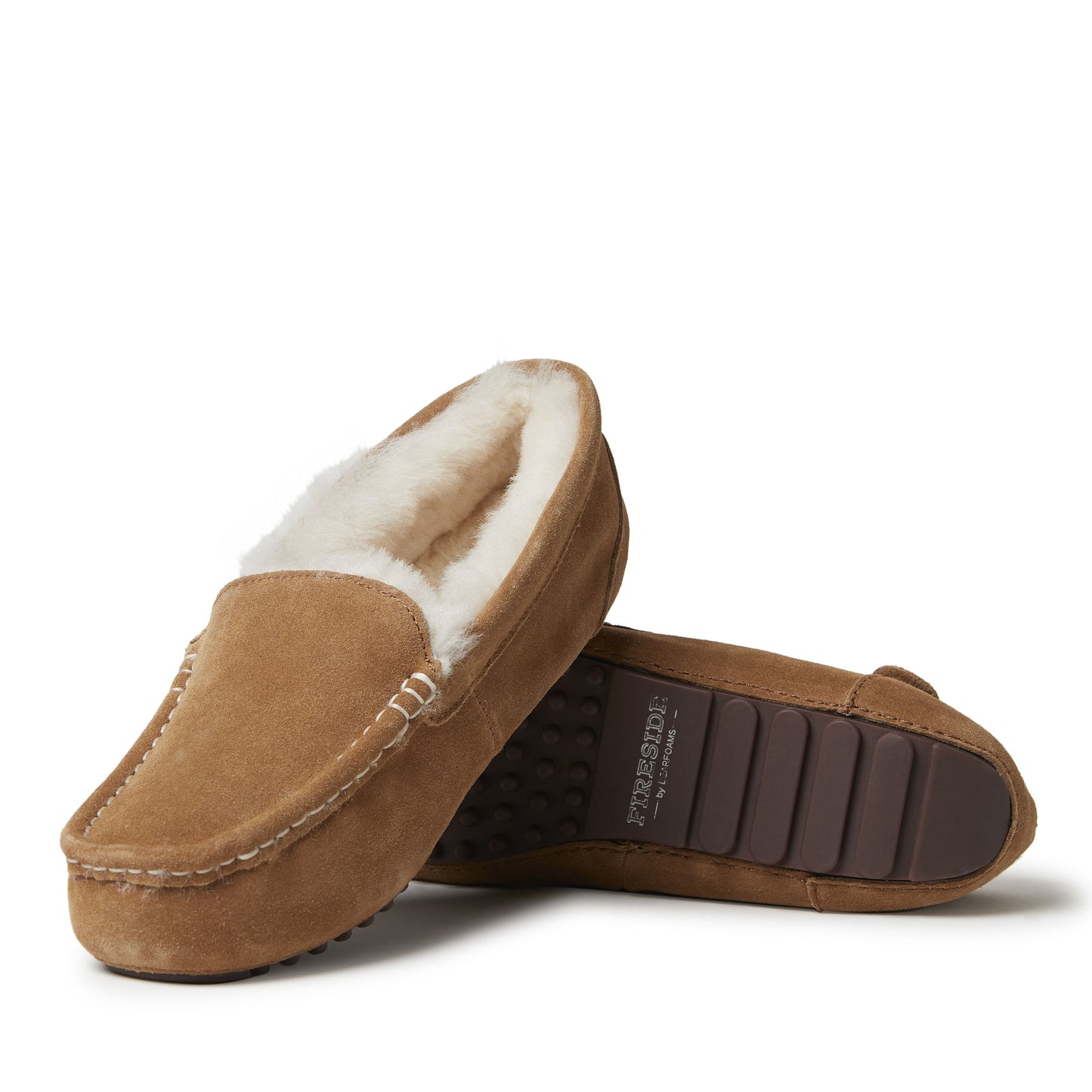 Women's Fireside by Dearfoams Mel Genuine Shearling Moccasin | Dearfoams