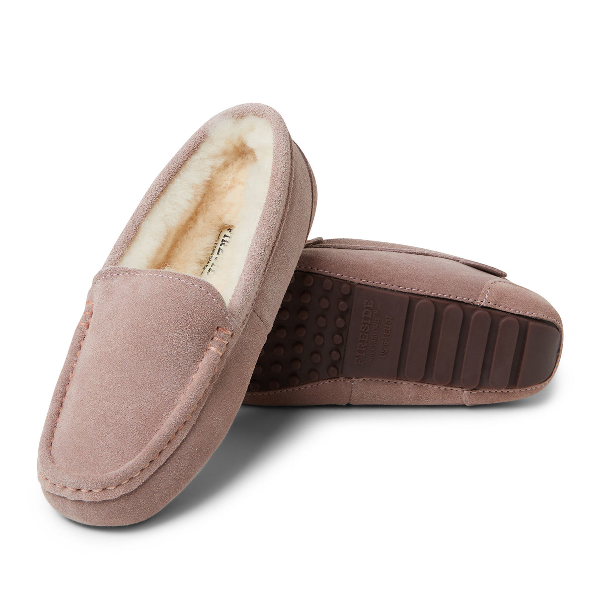 Women's Fireside by Dearfoams Mel Genuine Shearling Moccasin | Dearfoams