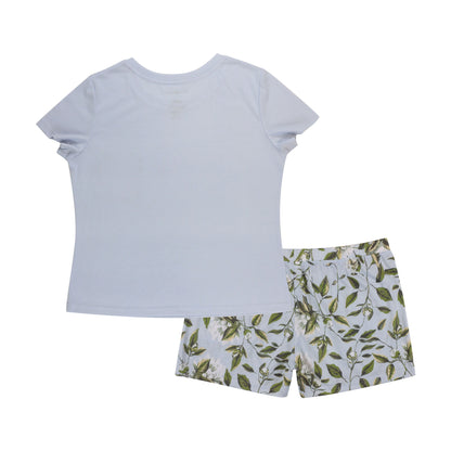 Women's Blue Floral Short Pj Set | Dearfoams